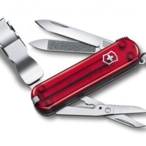 Vreckový nôž Victorinox Nail Clip 580 - 8 funkcií červený priehľadný-Poľovnícke potreby > Nože a náradie > Nože Victorinox