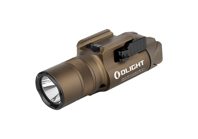 Svetlo na zbraň Olight BALDR PRO R Desert Tan 1350 lm – zelený laser-Elektronika > LED baterky pre poľovníkov