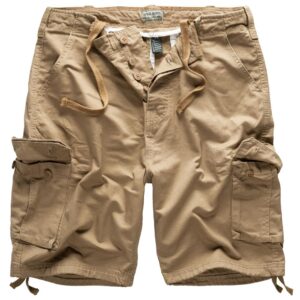 Nohavice krátke SURPLUS TEX Airborne Vintage short sprané - béžové