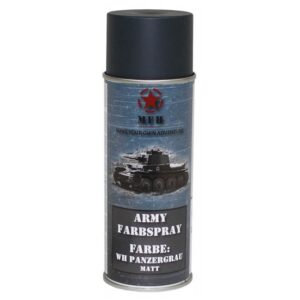 Farba vojenská v spreji "ARMY" MFH 27375L - oceľovošedá