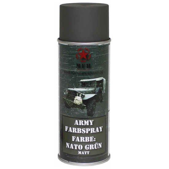 Farba vojenská v spreji "ARMY" MFH 27375B - NATO zelená