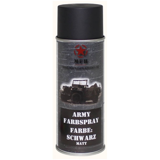 Farba vojenská v spreji "ARMY" MFH 27375A - čierna