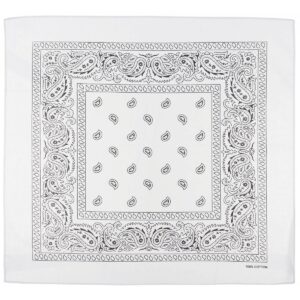 Šatka Bandana vzorovaná MFH 16403L - biela