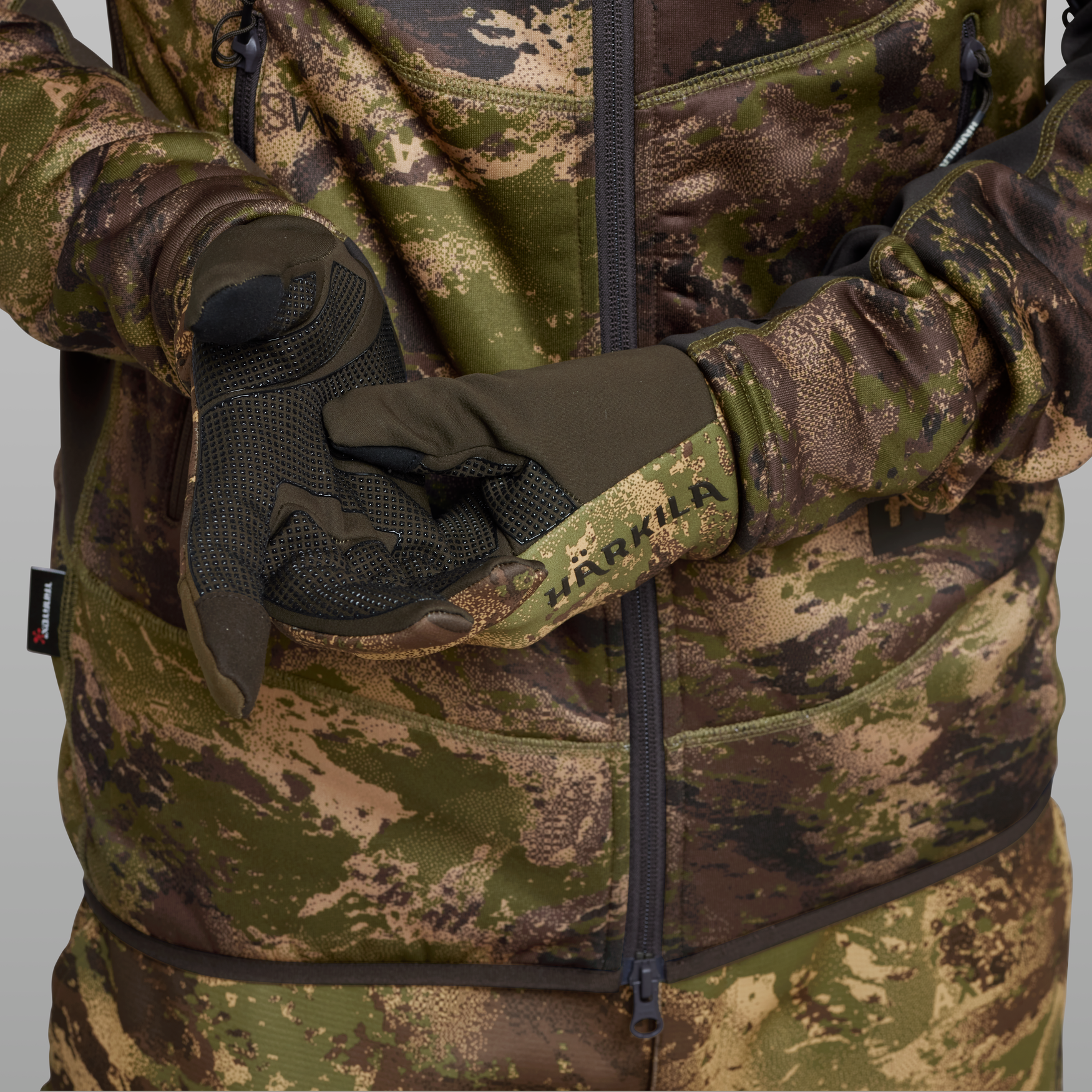 Maskovacie rukavice Härkila Deer Stalker camo fleece AXIS MSP Forest M- – Obrázok 2
