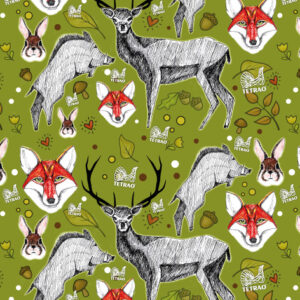 Poľovnícky uterák TETRAO 100x50 cm - Zelený les-Obuv a oblečenie > TETRAO > Obliečky s poľovníckym motívom a uteráky TETRAO