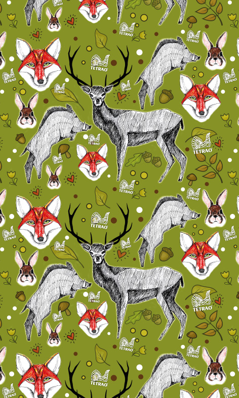 Poľovnícky uterák TETRAO 100x50 cm - Zelený les-Obuv a oblečenie > TETRAO > Obliečky s poľovníckym motívom a uteráky TETRAO