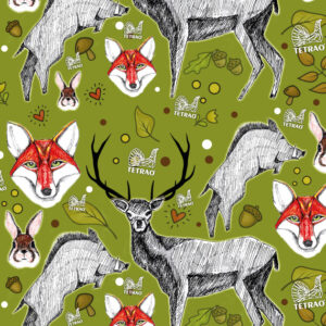 Poľovnícky uterák TETRAO 140x70 cm - Zelený les-Obuv a oblečenie > TETRAO > Obliečky s poľovníckym motívom a uteráky TETRAO