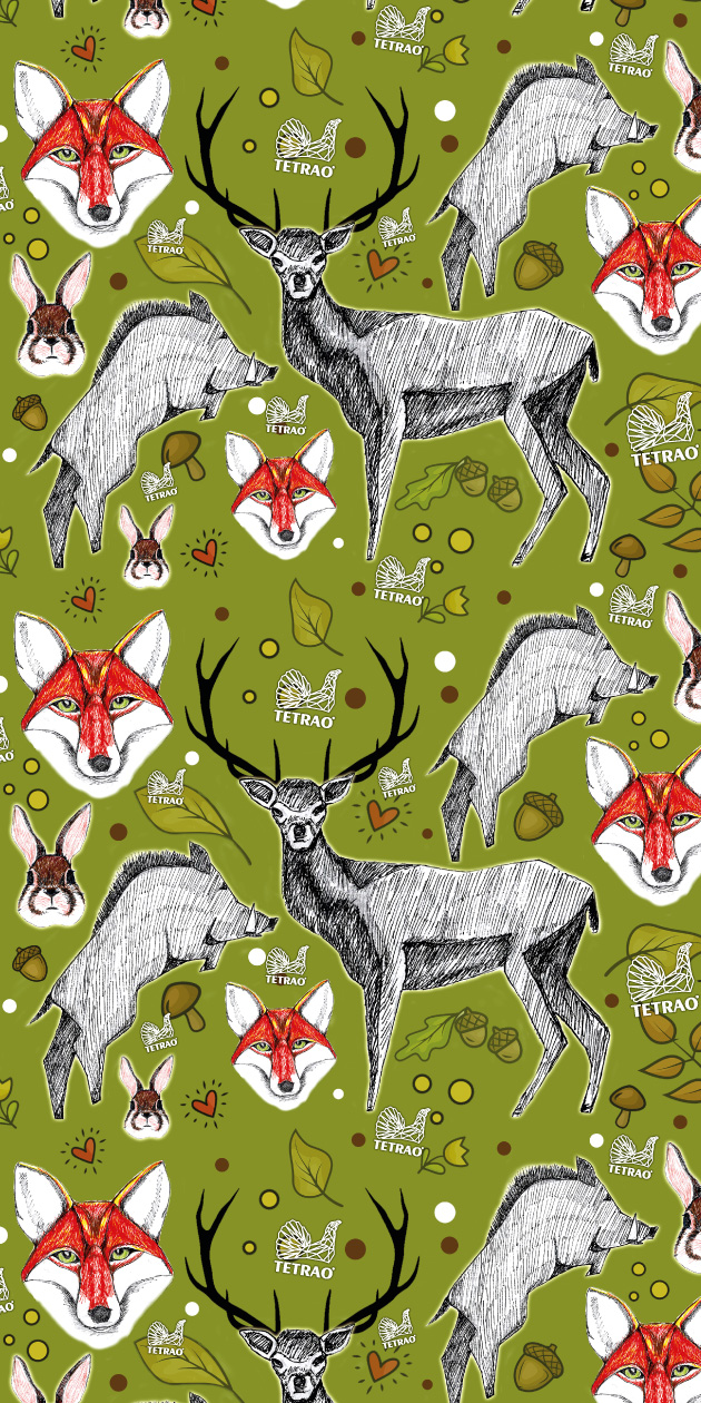 Poľovnícky uterák TETRAO 140x70 cm - Zelený les-Obuv a oblečenie > TETRAO > Obliečky s poľovníckym motívom a uteráky TETRAO