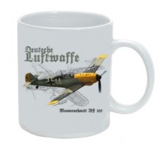 Hrnček keramický STRIKER Deutsche Luftwaffe - biely