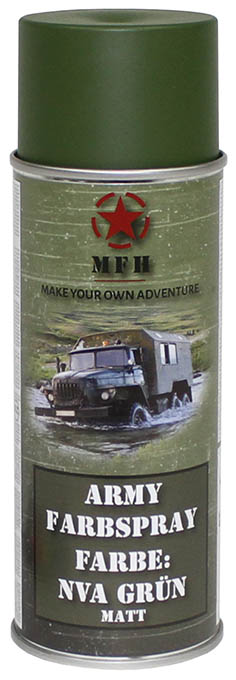 Farba vojenská v spreji "ARMY" MFH 27375C - NVA zelená