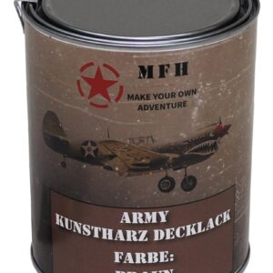 Farba vojenská v plechovke MFH 27377G - matná hnedá
