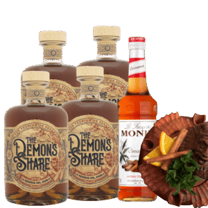 4 x The Demon's Share + The Demon's Share Copa de la Amistad + Monin Cannelle - Škorica - THE DEMON'S SHARE