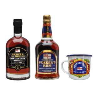 Pusser’s Rum Coronation Reserve + Pusser's Rum Blue Label + pohár zadarmo - PUSSER'S