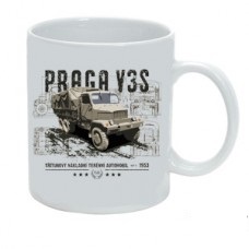 Hrnček keramický STRIKER Praga V3S - biely