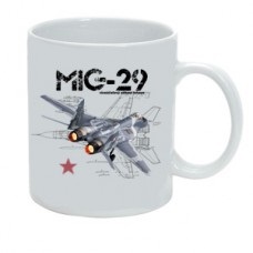 Hrnček keramický STRIKER MiG-29 - biely