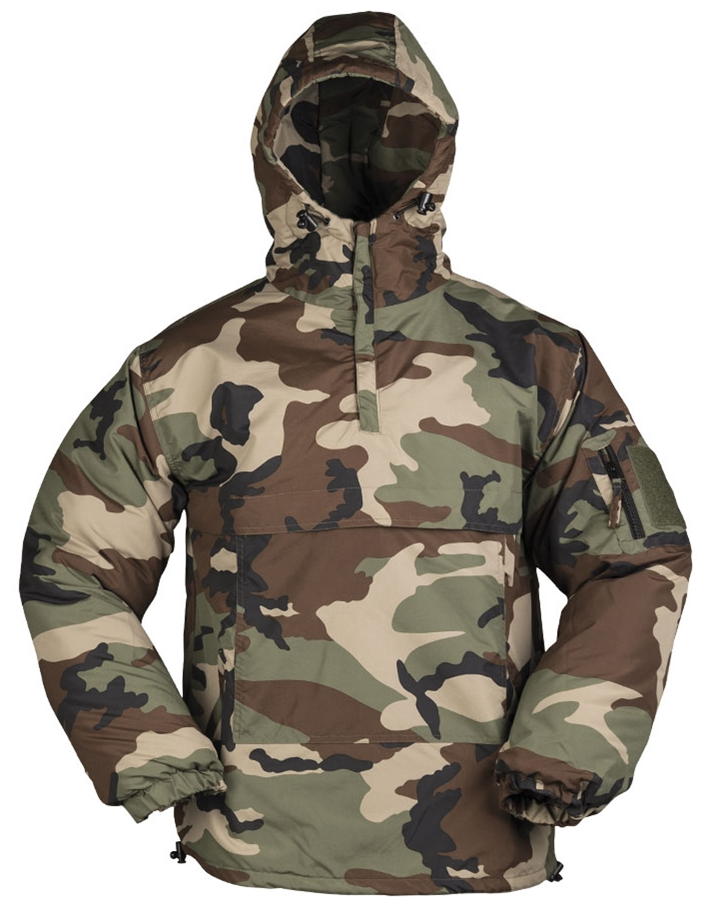 Anorak bojový MIL-TEC Combat s kapucňou - woodland
