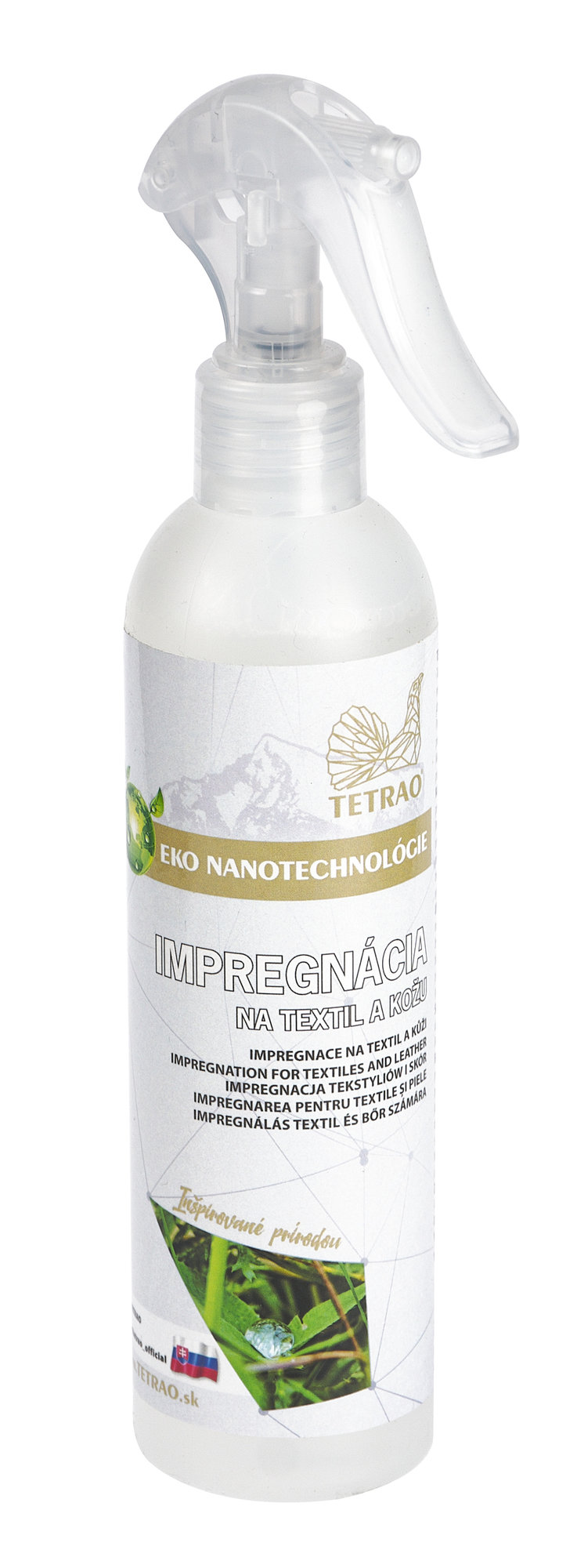 EKO Impregnácia na textil a kožu TETRAO 250 ml-Obuv a oblečenie > TETRAO > Impregnácia a prostriedky na ošetrovanie obuvi a oblečenia TETRAO