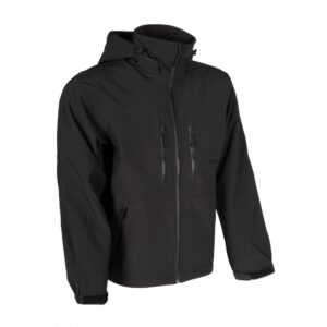 Bunda nepremokavá Gurkha Tactical Outdoor softshell s kapucňou - čierna