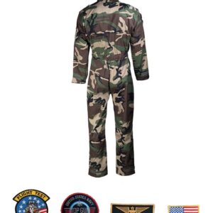 Kombinéza US detská letecká MIL-TEC s nášivkami - woodland
