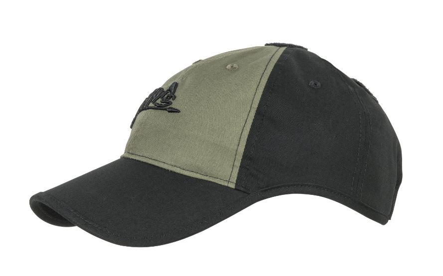 Šiltovka HELIKON-TEX LOGO CAP - čierna / olivegreen