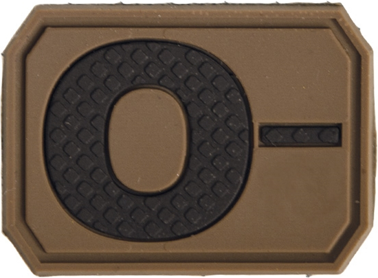Nášivka Miltec 3D Patch krvná skupina coyote 0--Poľovnícke potreby > Army oblečenie a doplnky > Army doplnky > 3D Patch nášivky