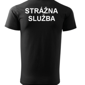 Tričko STRÁŽNA SLUŽBA s bielym nápisom - čierne