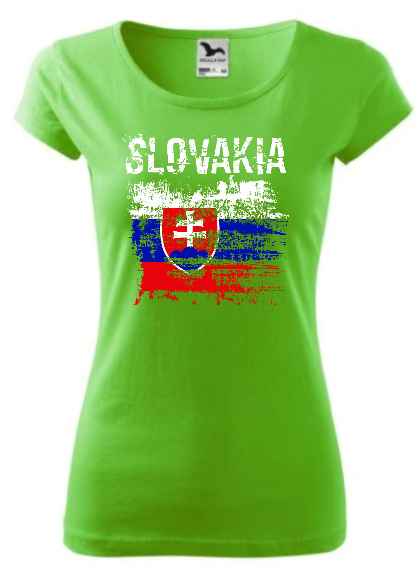 Tričko SLOVAKIA raster dámske - apple green
