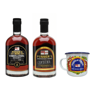 Pusser’s Rum Coronation Reserve + Pusser’s Gunpowder Proof Spiced + pohár zadarmo - PUSSER'S