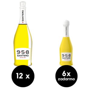 12 x 958 Santero Pop Art Extra Dry + 6 x 958 Santero Pop Art Extra Dry MINI zadarmo - 958 SANTERO