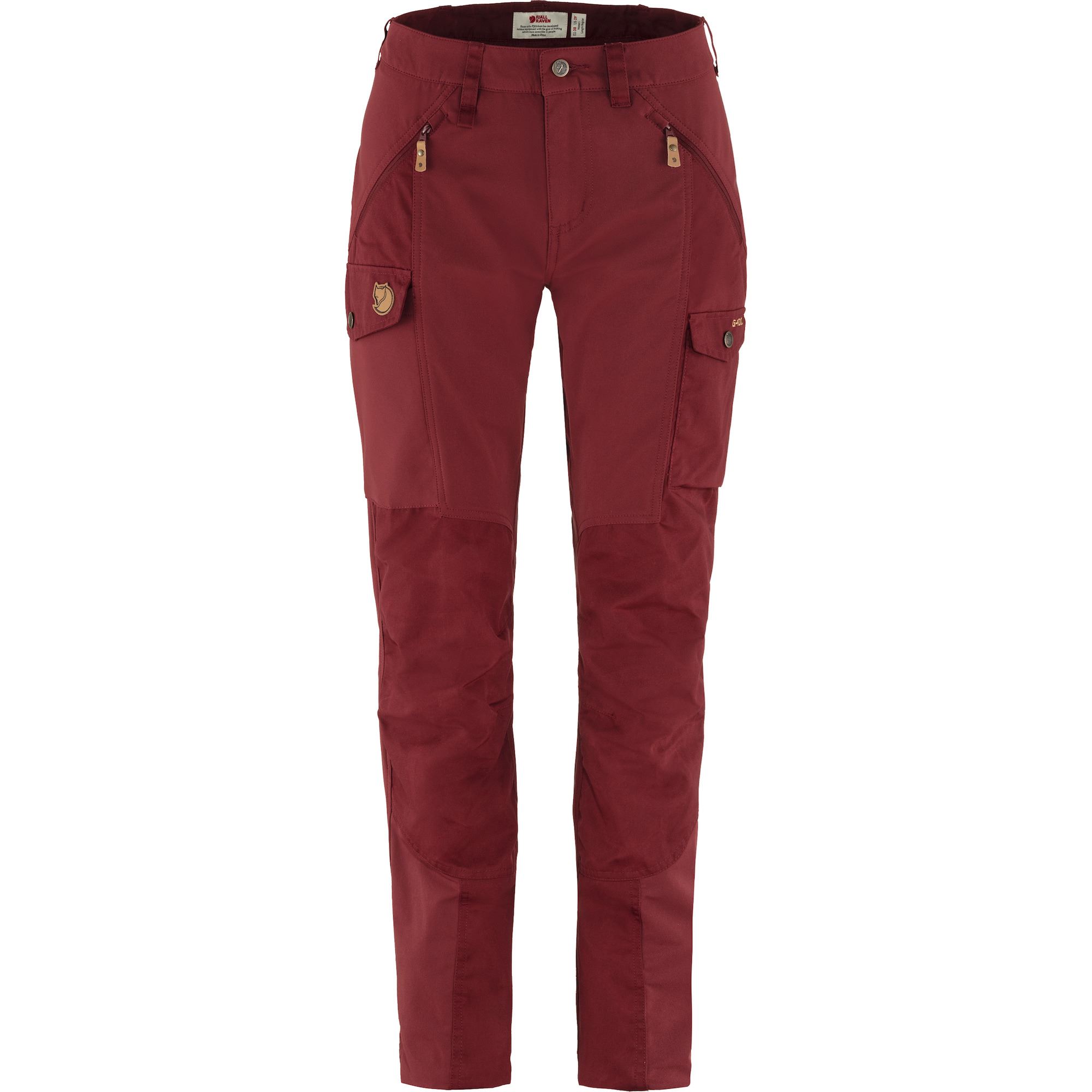 Dámske nohavice Fjällräven Nikka Curved Bordeaux – Red 44-Obuv a oblečenie > FJÄLLRÄVEN oblečenie > Nohavice FJÄLLRÄVEN