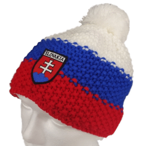 Čiapka pletená SLOVAKIA so SZ - trikolóra