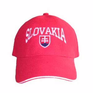 Šiltovka SLOVAKIA veľký nápis - bavlnená - červená
