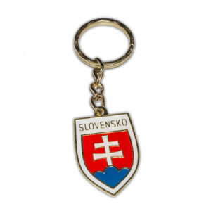 Prívesok na kľúče SVK veľký - bielo/zlatý