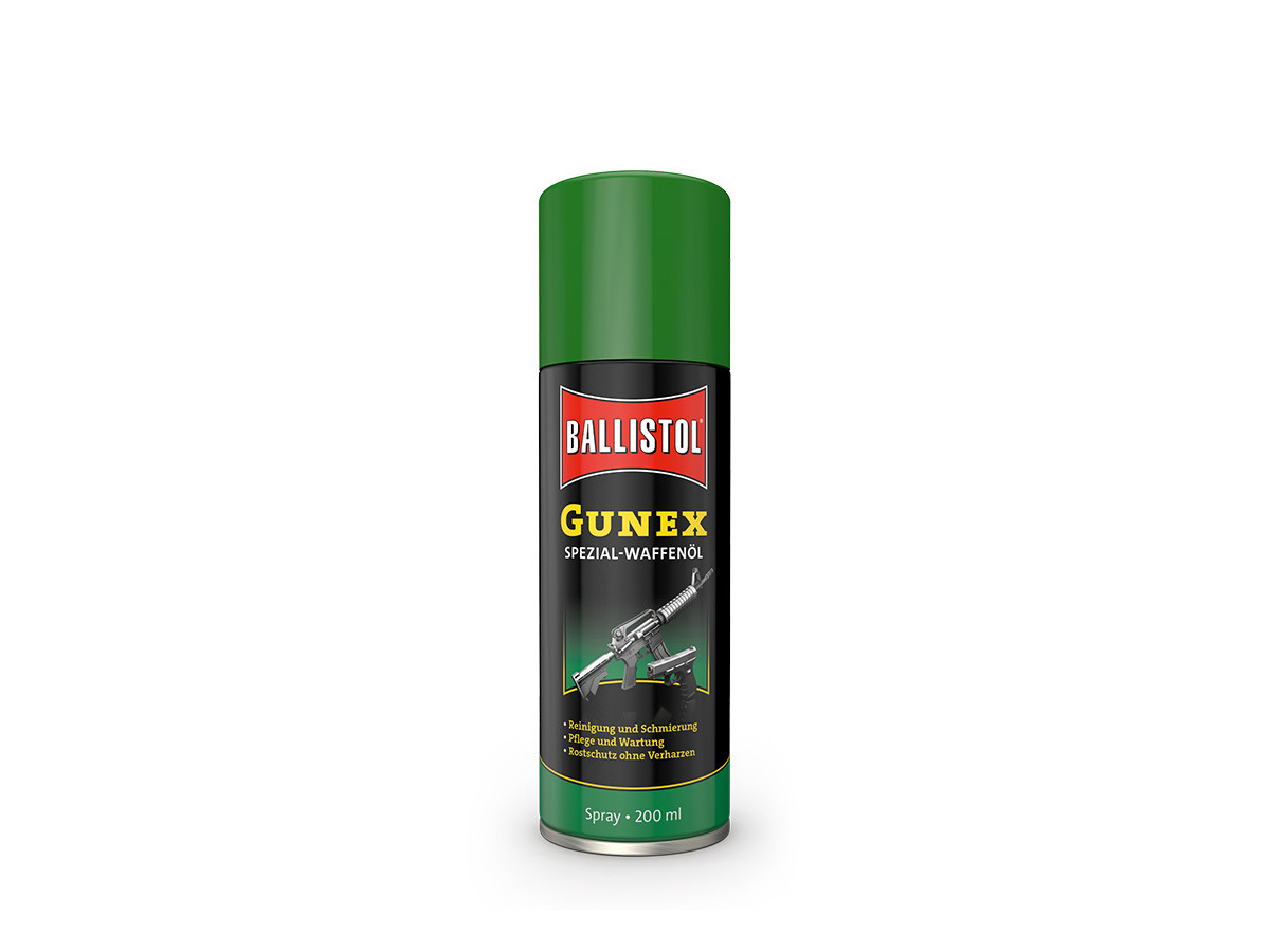 Olej na zbrane v spreji Ballistol Gunex 200 ml-Poľovnícke potreby > Zbrane a strelivo > Doplnky pre zbrane > Čistenie zbraní
