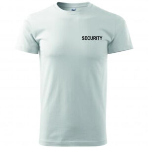 Tričko SECURITY s čiernym nápisom - biele