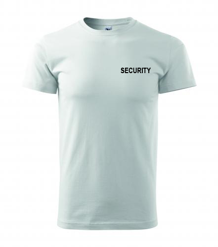 Tričko SECURITY s čiernym nápisom - biele