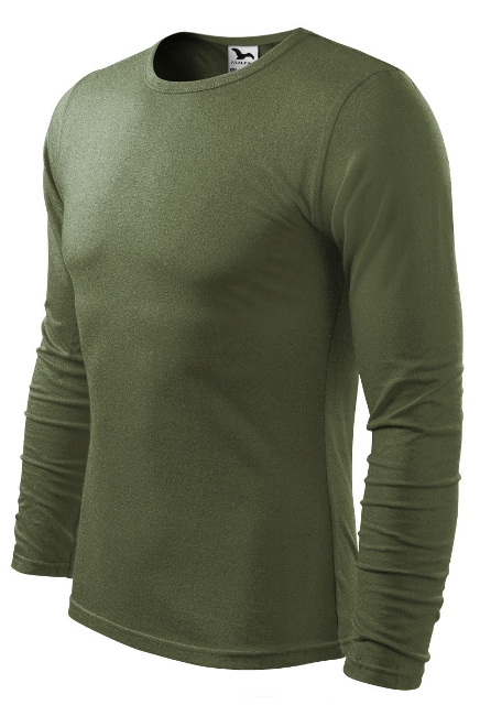 Tričko s dlhým rukávom MALFINI Fit-T Long 160g - khaki olivové