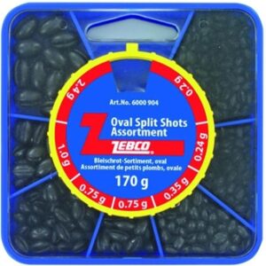 Sada oloviek ZEBCO Oval Split Shots – darček pre rybárov