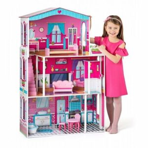 Domček pre bábiky Barbie – drevený domček pre deti