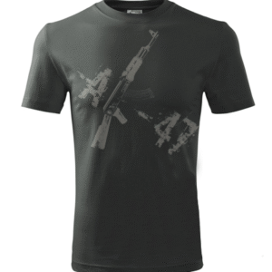 Tričko STRIKER s potlačou AK-47 Old - čierne