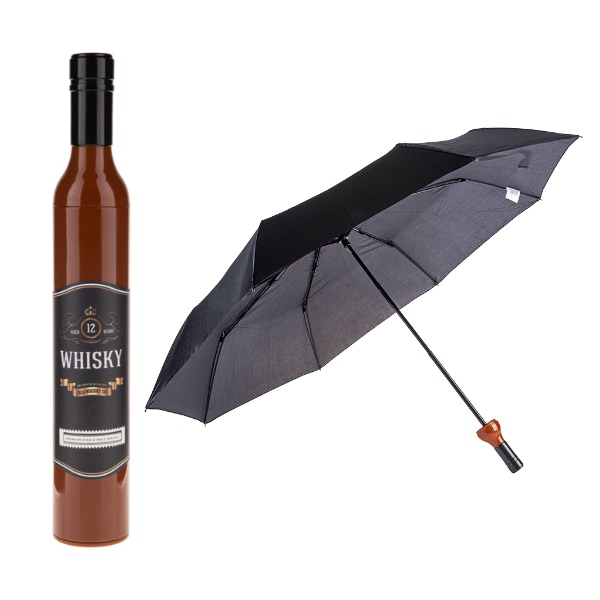 Dáždnik fľaša whisky – tip na darček
