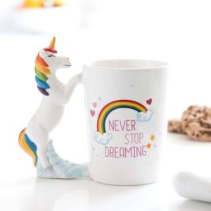 Hrnček jednorožec Never stop dreaming – tip na darček