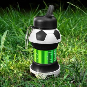 Skladacia fľaša na vodu futbalová lopta – tip na darček