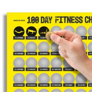 Stierací plagát 100-dňovej fitness výzvy – tip na darček