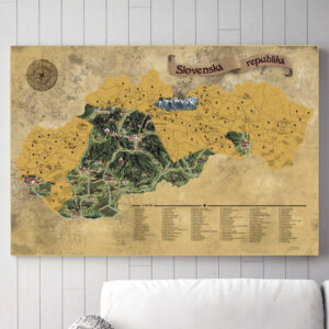 Stieracia mapa Slovenska Deluxe – tip na darček