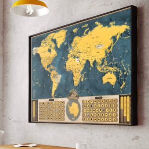 Stieracia mapa sveta Deluxe Coffee edícia – tip na darček