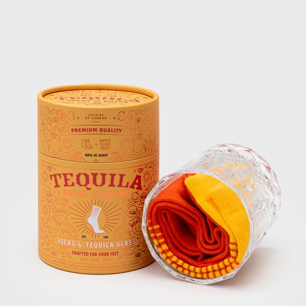 Tequila set - pohár a ponožky – tip na darček