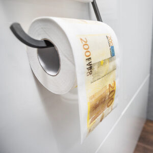 Toaletný papier 200 eur – tip na darček