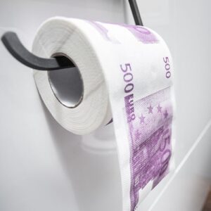 Toaletný papier 500 Eur – tip na darček