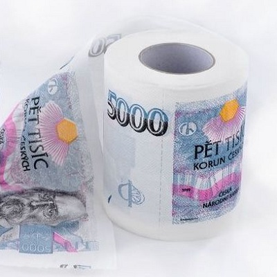 Toaletný papier 5000 kč – tip na darček